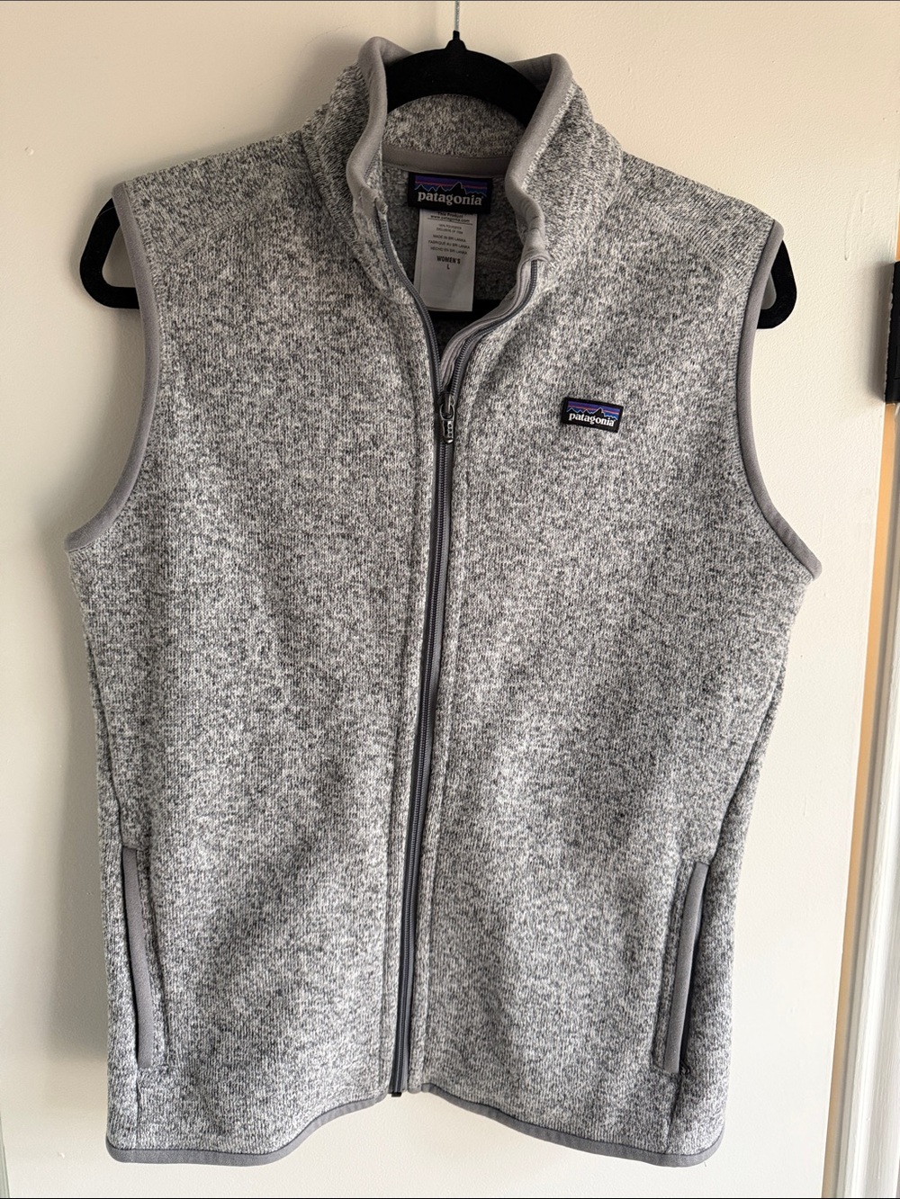 Patagonia Gray Heather Fleece Vest Women's Sleeveless Zip Better Sweater